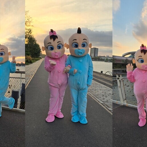Character/Mascott Rotterdam  (NL) Pink & Blue Baby Dolls – Mascot Act