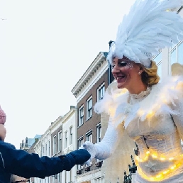 Animatie Amersfoort  (NL) Kerst Engel op stelten