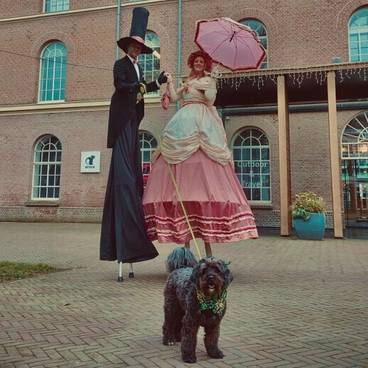 Animatie Amersfoort  (NL) Lady & Gent op stelten