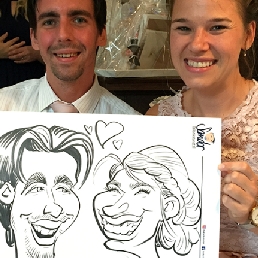 Artist Aarle Rixtel  (NL) Caricature Quick Draw on Paper| S&H