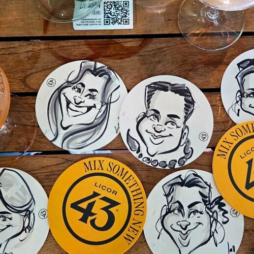 Kunstenaar Waalre  (NL) Dé Bierviltjestekenaar- Karikaturist Wil