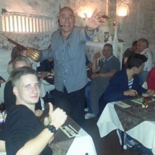 Singer (male) Oss  (NL) Greek musician Dionysios Passas