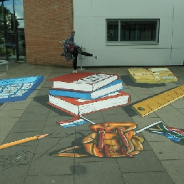 Kunstenaar Waarland  (NL) 3D Straatkunst/ 3D Streetpainting