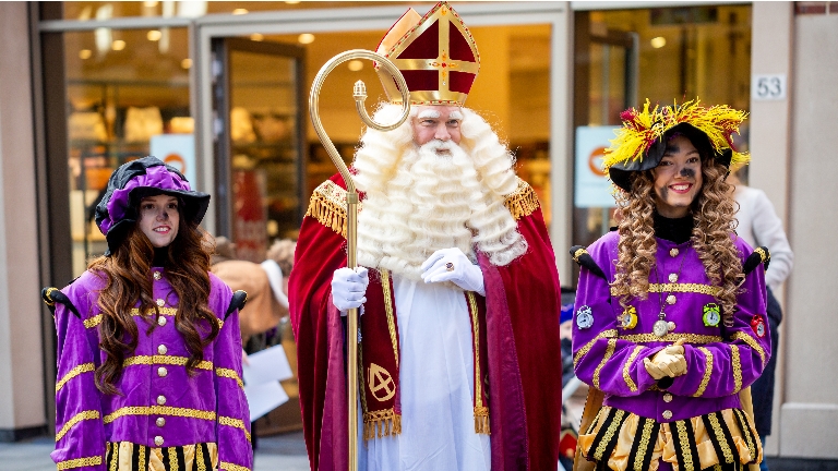 Visit of Sinterklaas and 2 Hip Pieten