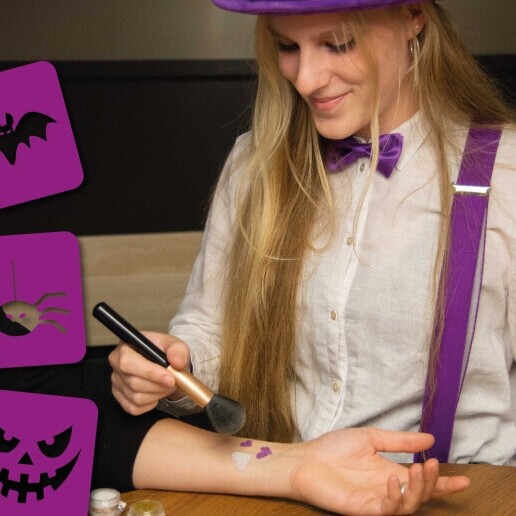 Make-up artist Aalsmeer  (NL) Halloween glitter tattoo artist Grandiose