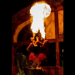 Stunt show Sint Willebrord  (NL) Duo Fire Spitting | Satyra