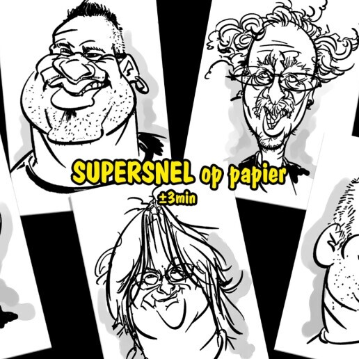 Kunstenaar Leiderdorp  (NL) SUPERSNELLE karikaturen op papier
