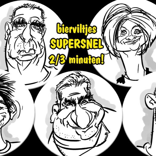 Kunstenaar Leiderdorp  (NL) SUPERSNEL op bierviltjes