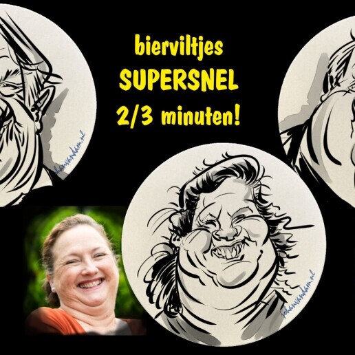 Kunstenaar Leiderdorp  (NL) SUPERSNEL op bierviltjes