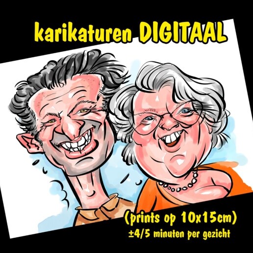 Kunstenaar Leiderdorp  (NL) Digitale karikaturen door Johan van Dam