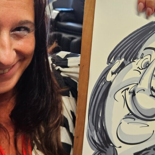 Artist Chaam  (NL) quick sketch artist/ caricaturist Ronald