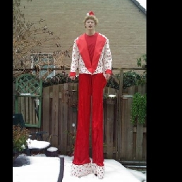 Actor Ede  (Gelderland)(NL) 3-meter-high Santa Claus on stilts