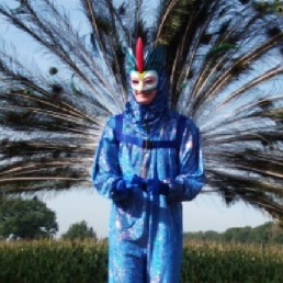 Actor Ede  (Gelderland)(NL) Stilt Act: Peacock on stilts