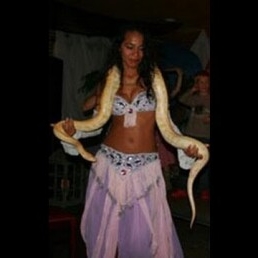 Belly dancer Mariana with snake