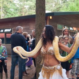 Belly dancer Mariana with snake