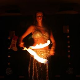 Belly dancer Laura with fire