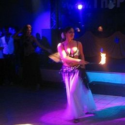 Belly dancer Laura with fire