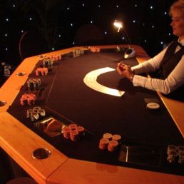 Poker tournament with TV Final poker table