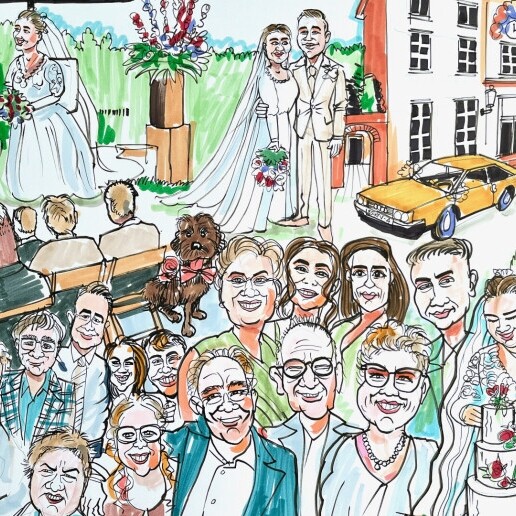 Kunstenaar Kamperveen  (NL) Live Cartooning