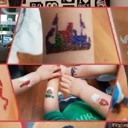 Sinterklaas party face painting tattoo crafts