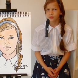 Realistic portraits on schools