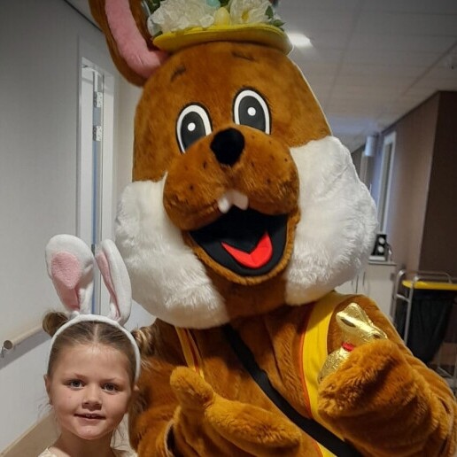 Easter bunny and his choco/ice cream tuk tuk