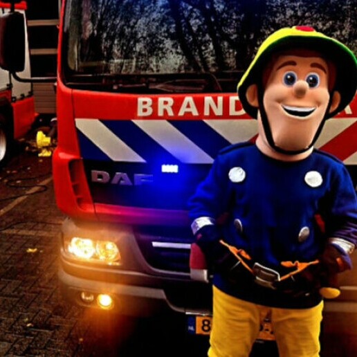 Karakter/Verkleed Ridderkerk  (NL) Mascotte: Brandweerman Sam