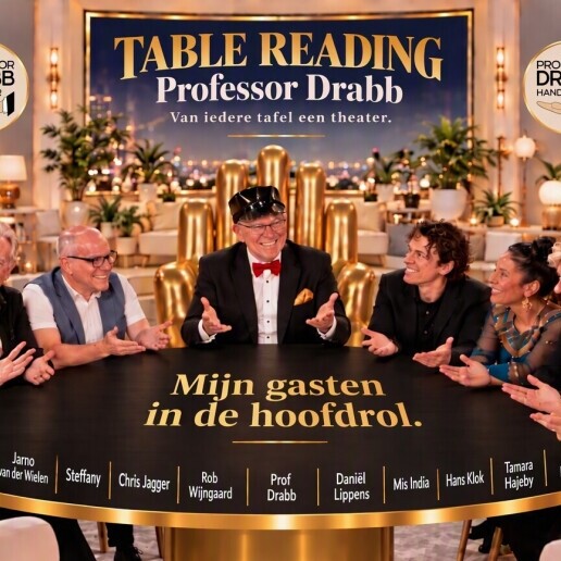 Cabaret Hilversum  (NL) Prof Drabb | table reading | handlezen