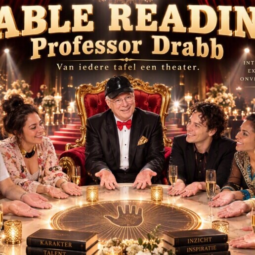Cabaret Hilversum  (NL) Prof Drabb | table reading | handlezen