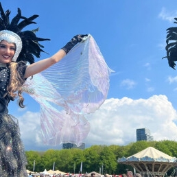 Stilt walkers in theme