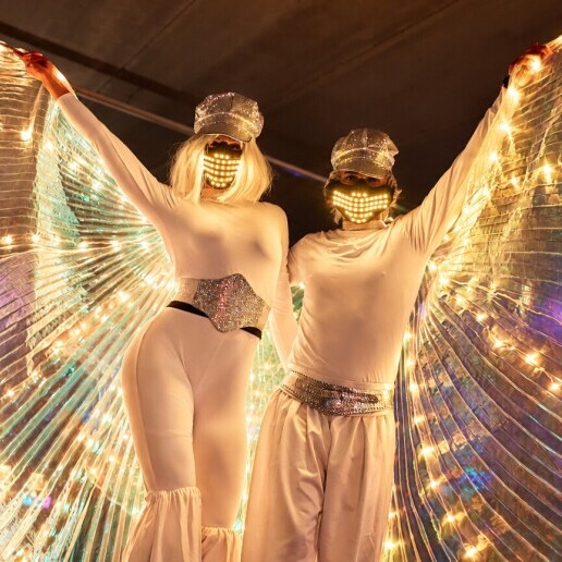 Animatie Waalwijk  (NL) Disco LED Verlichting (duo) - Steltenact