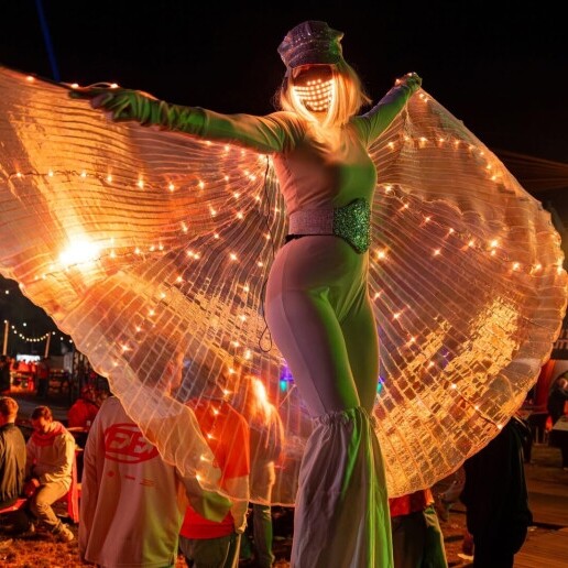 Actor Waalwijk  (NL) Stilt act (duo)- LED Light Lighting