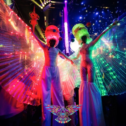 Event show Waalwijk  (NL) LED Stiltwalkers - Light Show