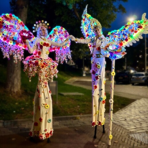 Event show Waalwijk  (NL) LED Entertainment or LED Stilt Walkers