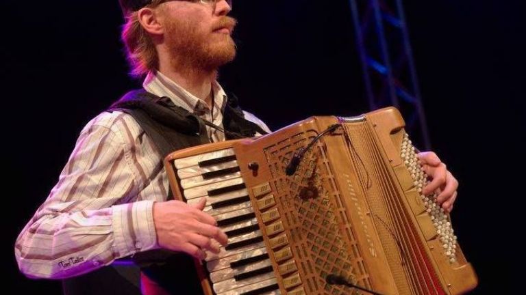 Folkaccordeonist Erik de Jong