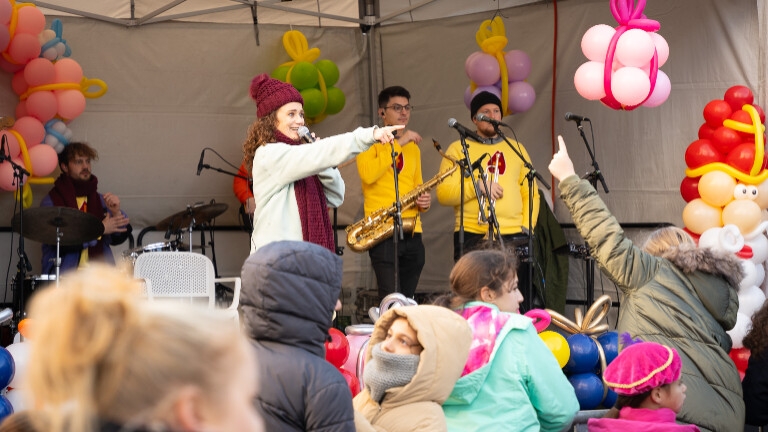 Sinterklaasband bij intocht