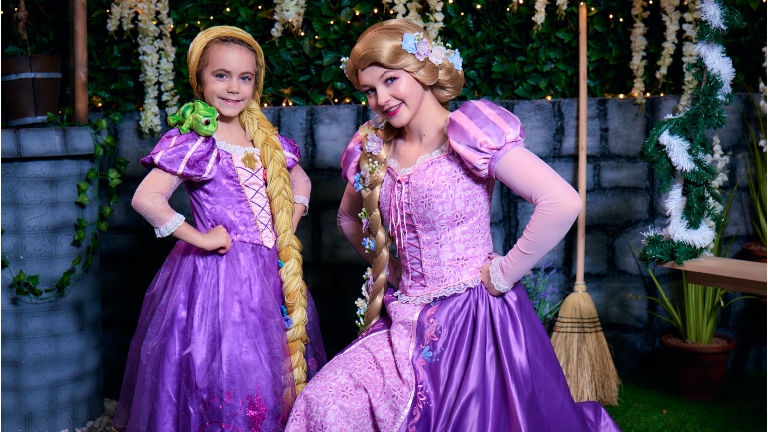 Prinses Rapunzel op bezoek