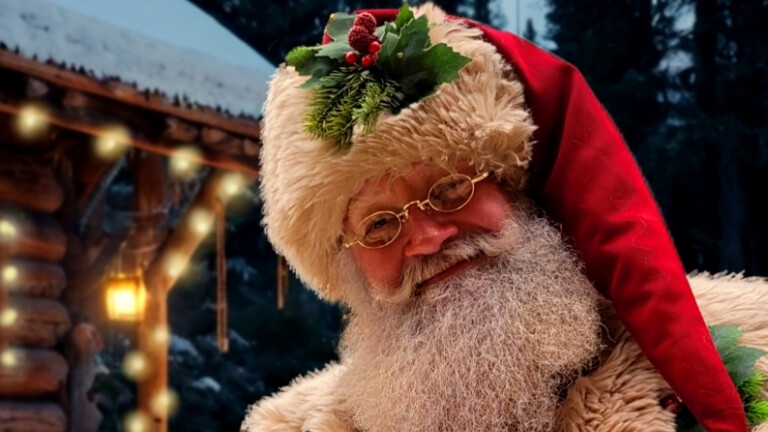 Santa with a real beard