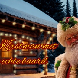 Echte baard Kerstman voor uw kerstevent