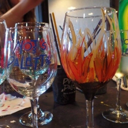  Painting wine glasses