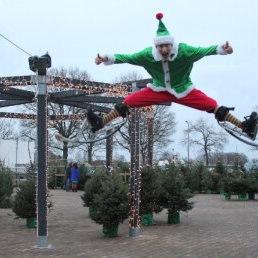 Acrobaat Emmen  (NL) Kerst elf op stelten ( Springstelten )