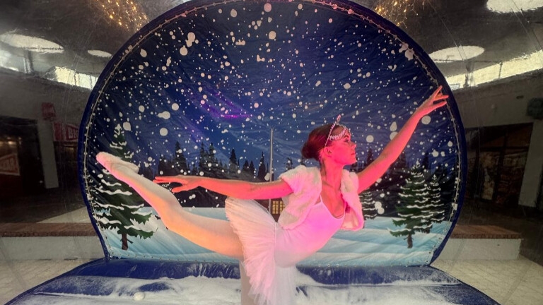 Ballerina in the Giant Snowball