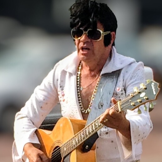 Singer (male) IJmuiden  (NL) Erik el Presley sings Elvis