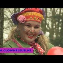 Clown Fleur,Fleurt ieder kinderfeest op!