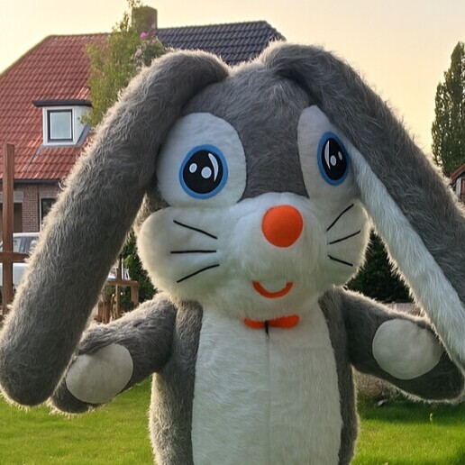 Karakter/Verkleed Enschede  (NL) Reuze paashaas mascotte 2,6 meter!