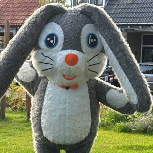 Karakter/Verkleed Enschede  (NL) Reuze paashaas mascotte 2,6 meter!