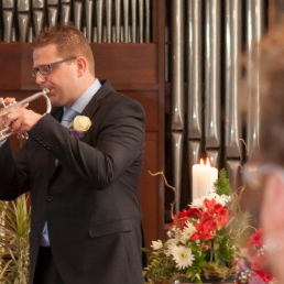 Wedding trumpeter Willem-Jan