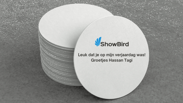 Showbird beer mats