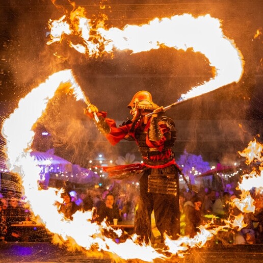 Stunt show Rotterdam  (NL) Samurai Fire Martial Arts