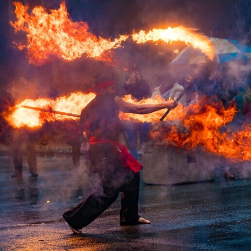 Stunt show Rotterdam  (NL) Chinese Fire Martial Arts Show